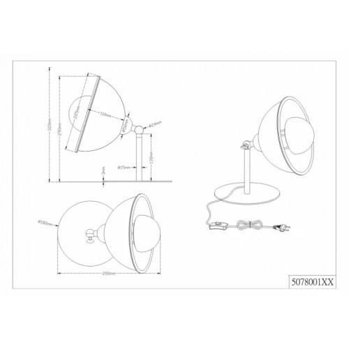 Настільна лампа Trio LIÈGE 507800132