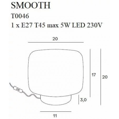 Настільна лампа MAXlight SMOOTH T0046