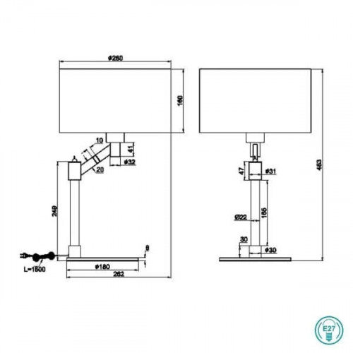 Настільна лампа Trio CASSIO 514400132