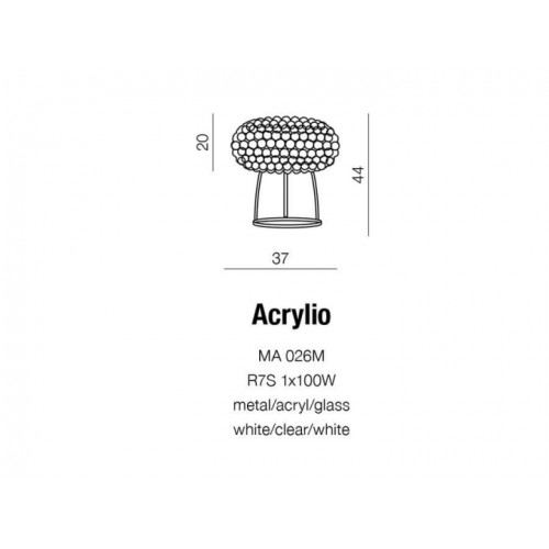 Настільна лампа AZzardo ACRYLIO AZ1099 (MA026MCLWH)