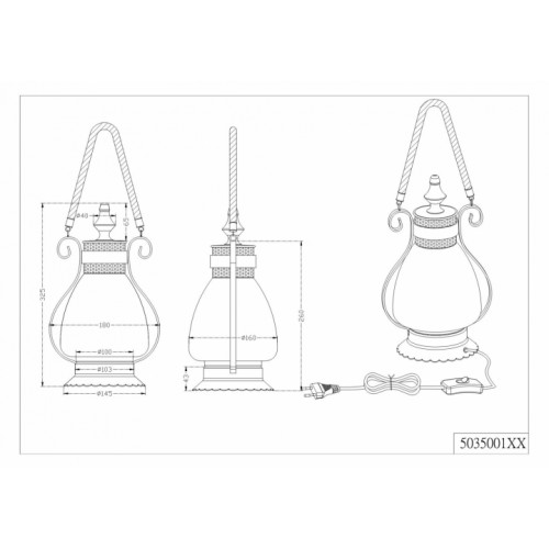 Настільна лампа TRIO LINDA 503500104