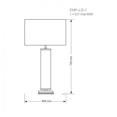 Настільна лампа Kutek MOOD EMPOLI EMP-LG-1(Z)
