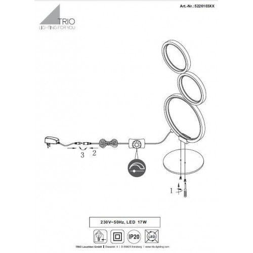 Настільна лампа Trio RONDO 522610331
