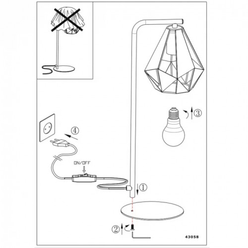 Настільна лампа Eglo CARLTON 43058
