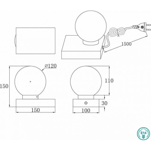 Настільна лампа Trio DAVI 5900011-32