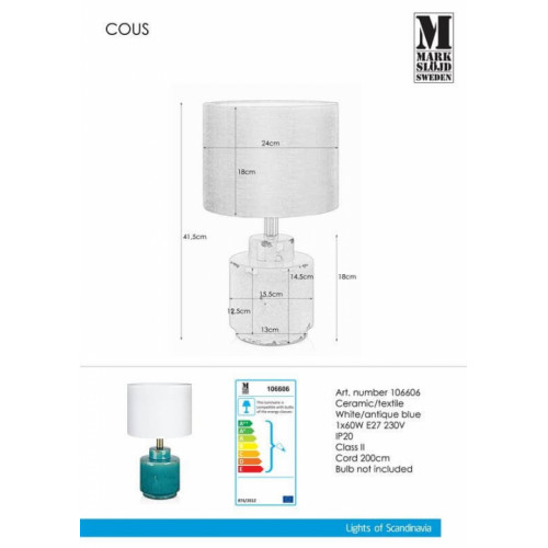 Настільна лампа Markslojd COUS 106606