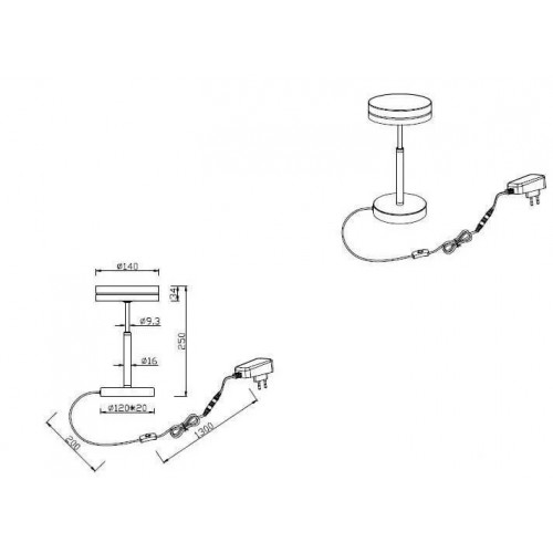 Настільна лампа Trio FRANKLIN 526510104