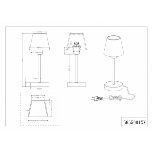 Настільна лампа Trio LUIS 595500107