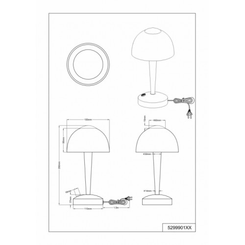 Настільна лампа Trio VENTURA 529990107