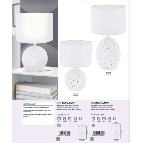 Настільна лампа Eglo MONTALBANO 98381