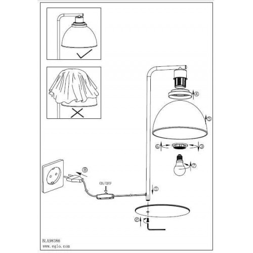 Настільна лампа Eglo BELESER 98386