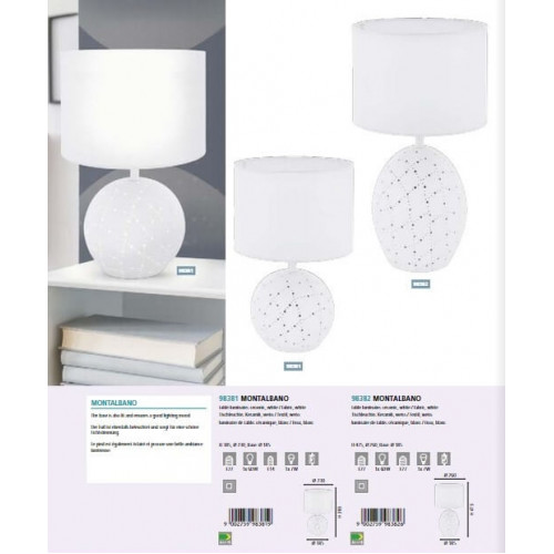 Настільна лампа Eglo MONTALBANO 98381