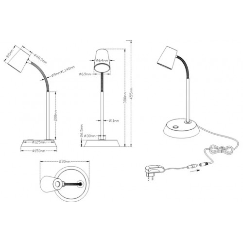 Настільна лампа Trio NARCOS 573190131