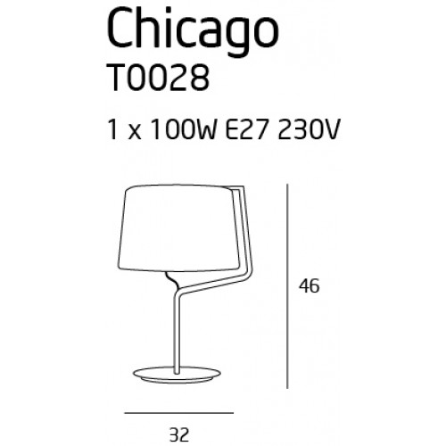 Настільна лампа MAXlight CHICAGO T0028