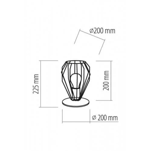 Настільна лампа TK Lighting BRYLANT BLACK 3032