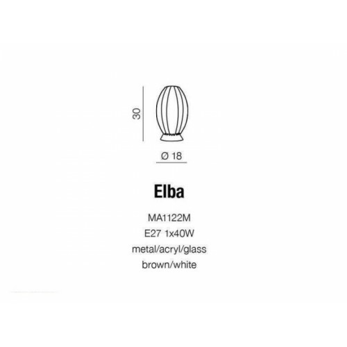 Настільна лампа AZzardo ELBA AZ0193 (MA1122MBRWH)