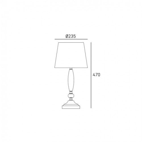 Настільна лампа CosmoLight Monaco T01878CH-WH