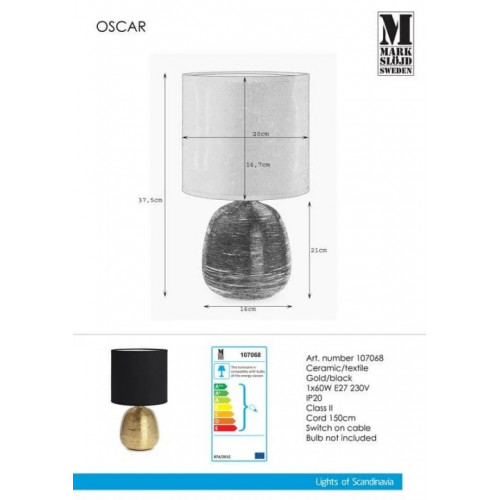 Настільна лампа Markslojd OSCAR 107068