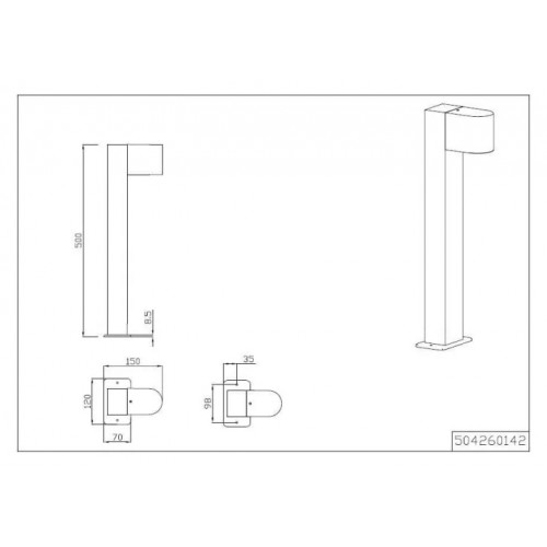 Світильник вуличний Trio 504260142 ROYA