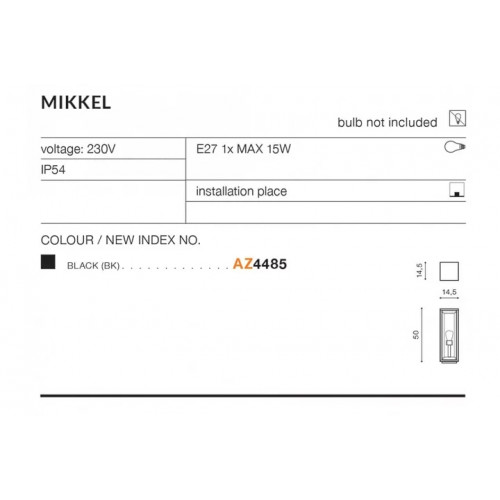 Світильник вуличний Azzardo AZ4485 MIKKEL