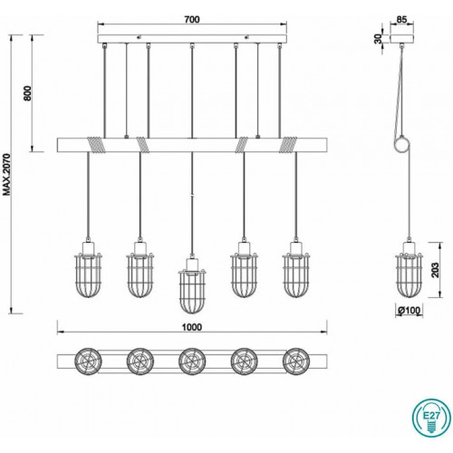 Світильник вуличний Eglo 94833 ALAMONTE