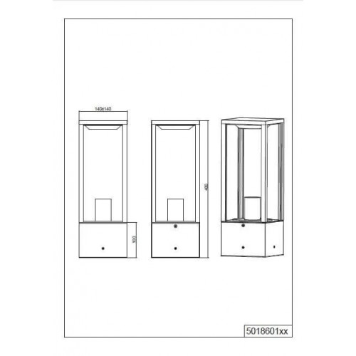 Світильник вуличний Trio 501860186 GARONNE