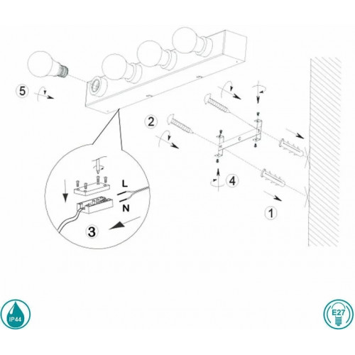 Світильник вуличний Searchlight 1075-450 BOLLARDS