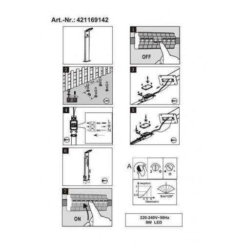 Світильник вуличний Trio 421169142 PEARL