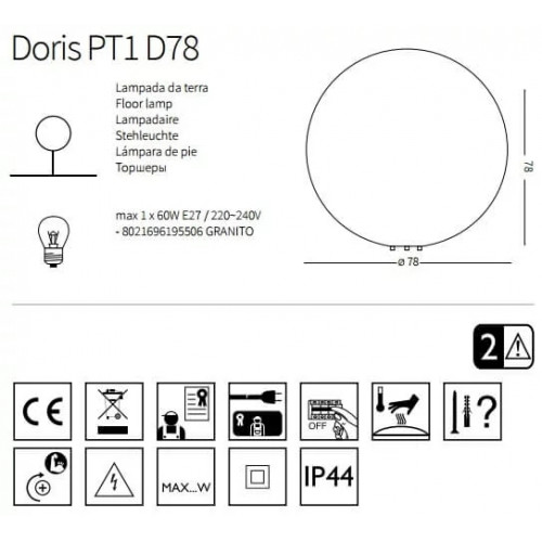 Світильник вуличний Ideal Lux 195506 DORIS
