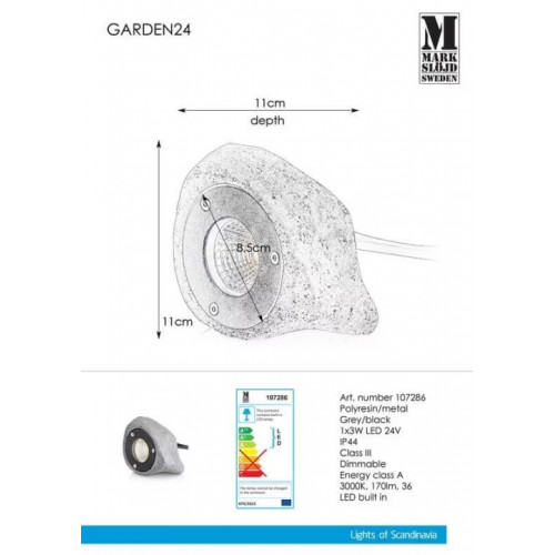 Світильник вуличний Markslojd 107286 GARDEN 24
