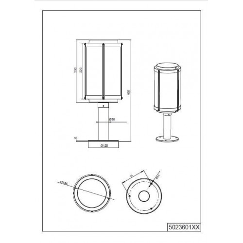 Світильник вуличний Trio 502360142 TANARO