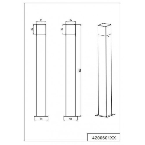 Світильник вуличний Trio 420060142 HUDSON
