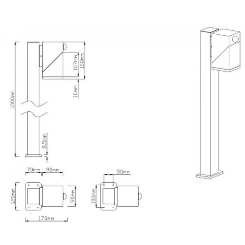 Світильник вуличний Trio 470669142 AVON