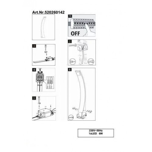 Світильник вуличний Trio 520260142 SEINE