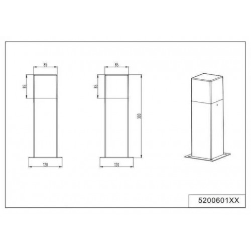 Світильник вуличний Trio 520060142 HUDSON
