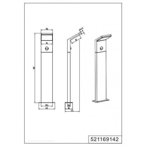Світильник вуличний Trio 521169142 PEARL