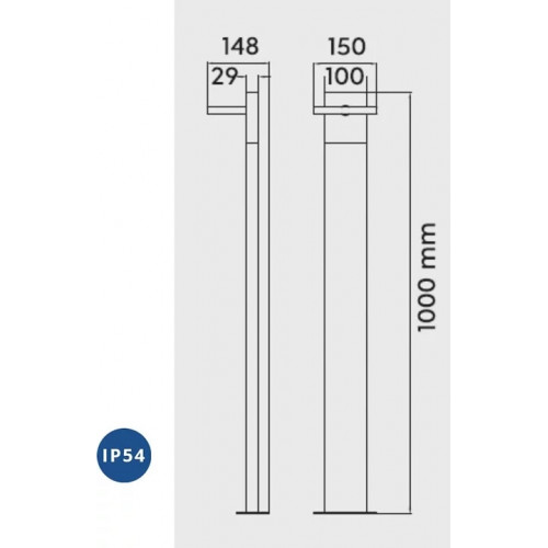 Світильник вуличний Trio 426360142 HORTON