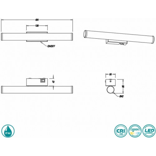 Світильник вуличний Norlys 365W BOLOGNA