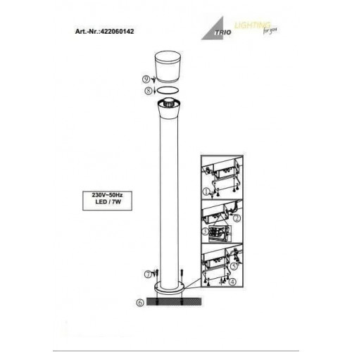 Світильник вуличний Trio 422060142 SHANNON