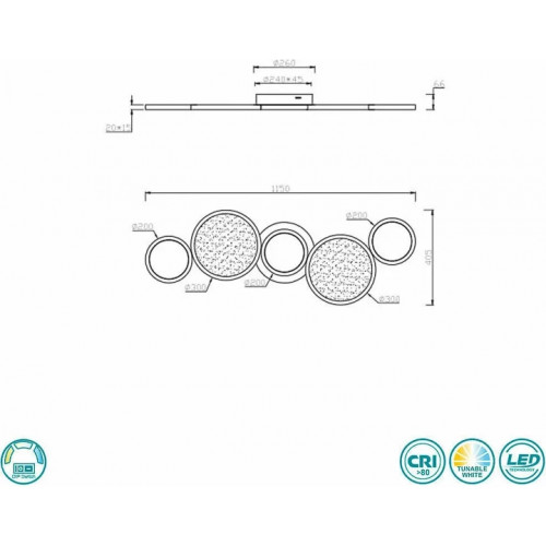 Світильник вуличний Searchlight 1569-3 CAPRI