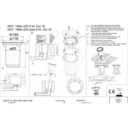 Світильник вуличний Norlys 1247GR STAVANGER