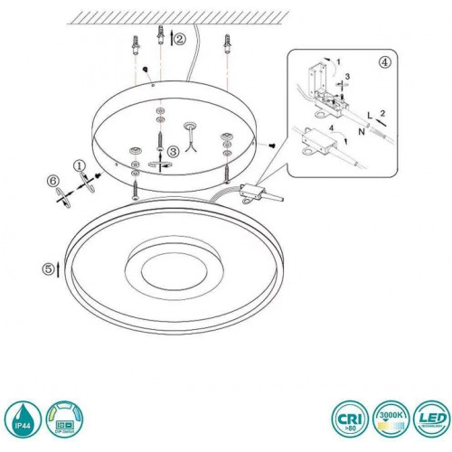 Настільна лампа Newgarden LUMOKL024XXSLNW OKINAWA, 24 см
