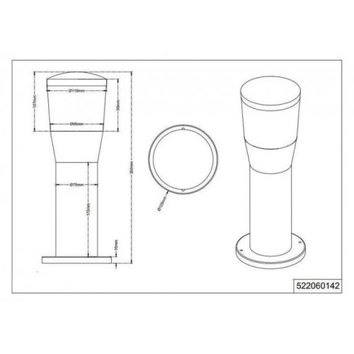 Світильник вуличний Trio 522060142 SHANNON