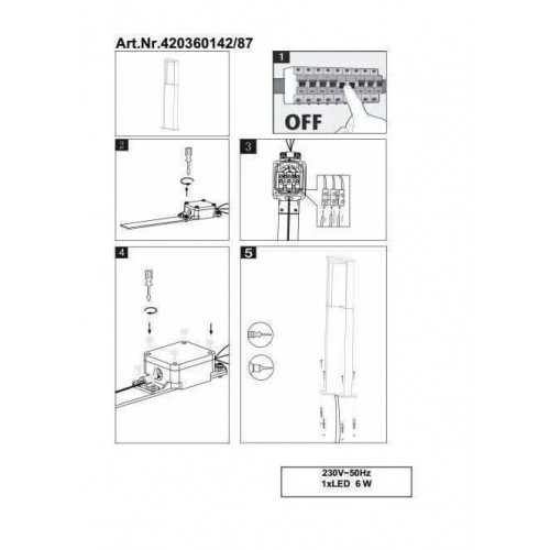 Світильник вуличний Trio 420360142 SUEZ