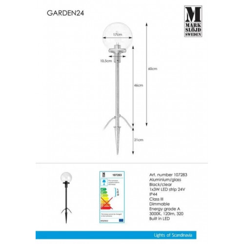 Світильник вуличний Markslojd 107283 GARDEN 24