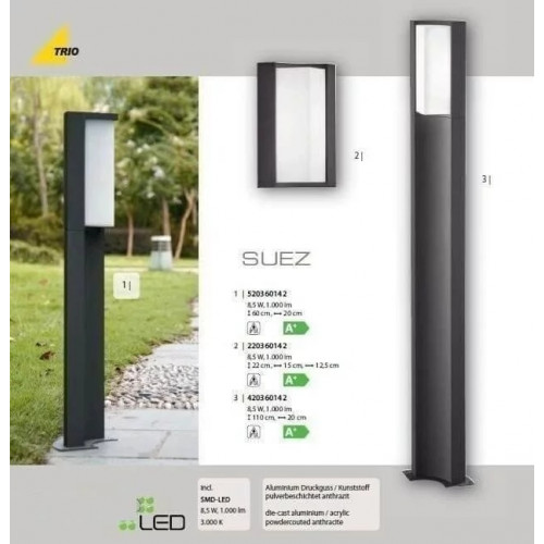 Світильник вуличний Trio 420360142 SUEZ
