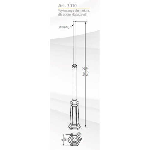 Вулична щогла Norlys 3010W