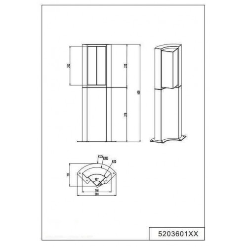 Світильник вуличний Trio 520360142 SUEZ