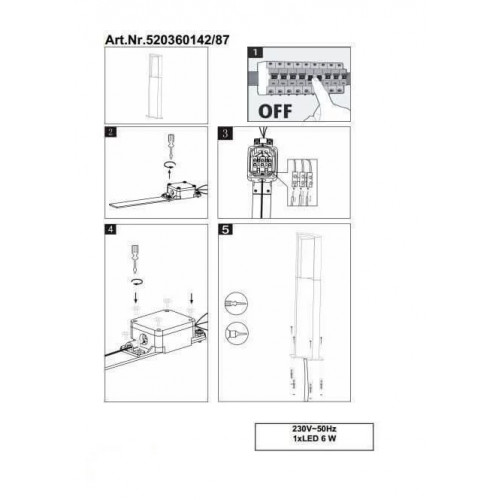 Світильник вуличний Trio 520360142 SUEZ