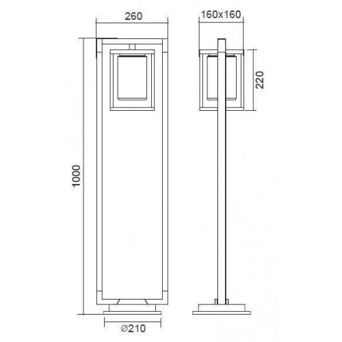Світильник вуличний Trio 412060142 LUNGA